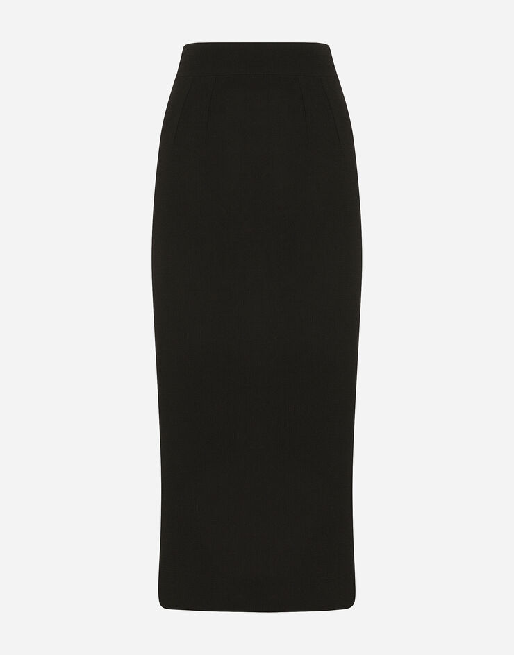 Dolce & Gabbana Jupe mi-longue en laine vierge Noir F4BZBTFU23Q