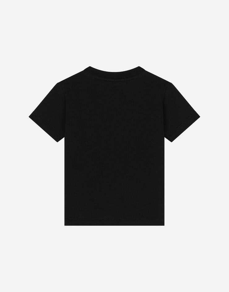 Dolce & Gabbana Camiseta de punto con logotipo Dolce&Gabbana y rosa Negro L2JTKTG7N0U