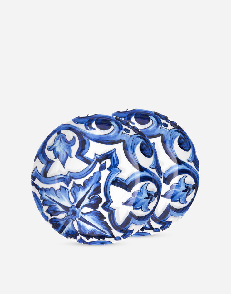 Dolce & Gabbana 2er-Set tiefe Teller aus Porzellan Mehrfarbig TC0S05TCA38