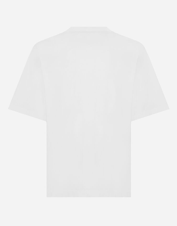 Dolce & Gabbana Cotton T-shirt with DG logo print White G8OA3TFU7EQ