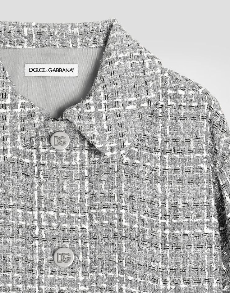 Dolce & Gabbana Veste droite en tissu bouclé lamé Multicolore L52B02FQOAB