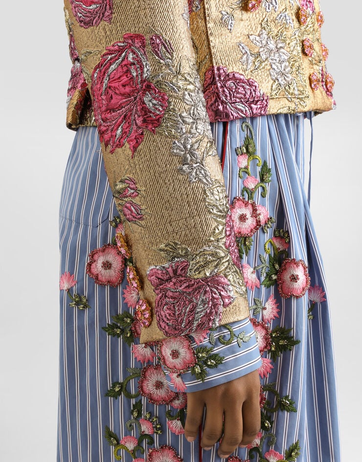 Dolce & Gabbana Giacca doppiopetto in jacquard floreale Dolce & Gabbana Giacca doppiopetto in jacquard floreale Multicolore F27JHZHJMRJ