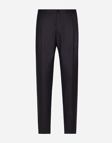 Dolce & Gabbana Pantalón sastre de franela Azul GY6UETGI251
