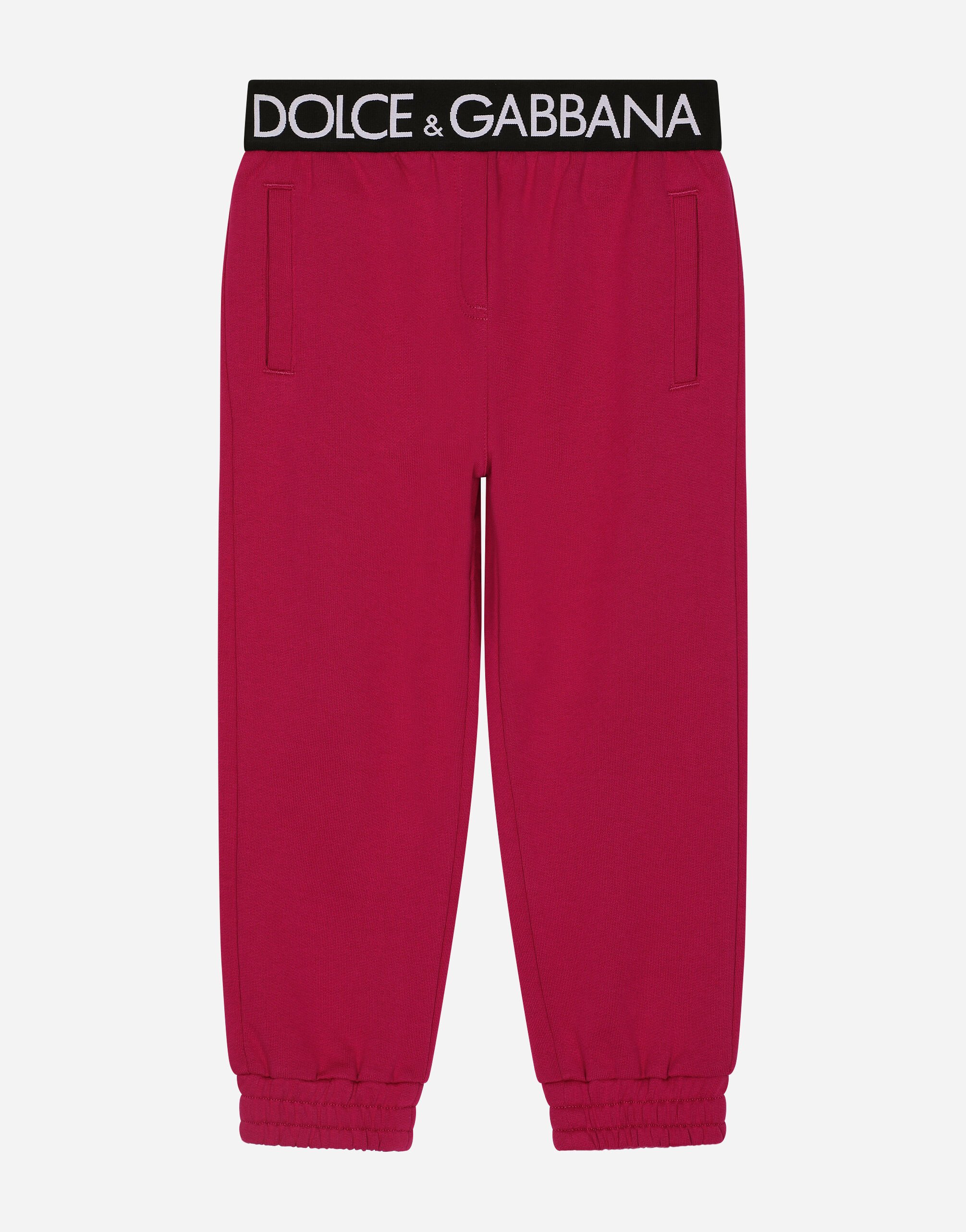 Dolce & Gabbana Jersey jogging pants with branded elastic Animal Print L52Q33G7I2K