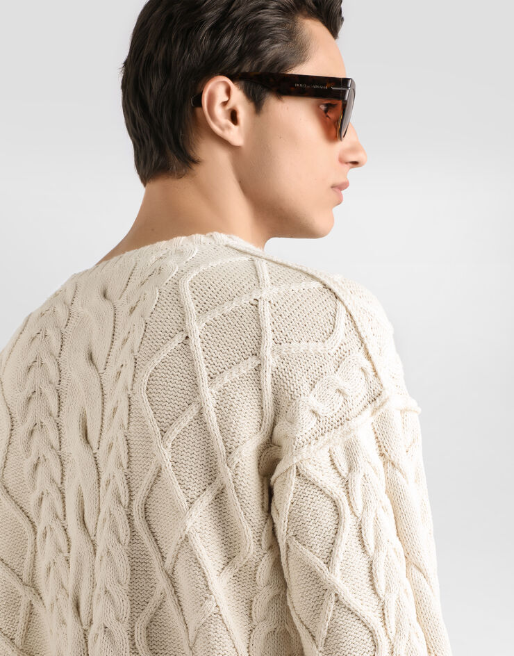 Dolce & Gabbana Pullover con motivo a intreccio Dolce & Gabbana Pullover con motivo a intreccio Beige GXX37ZJGMFL