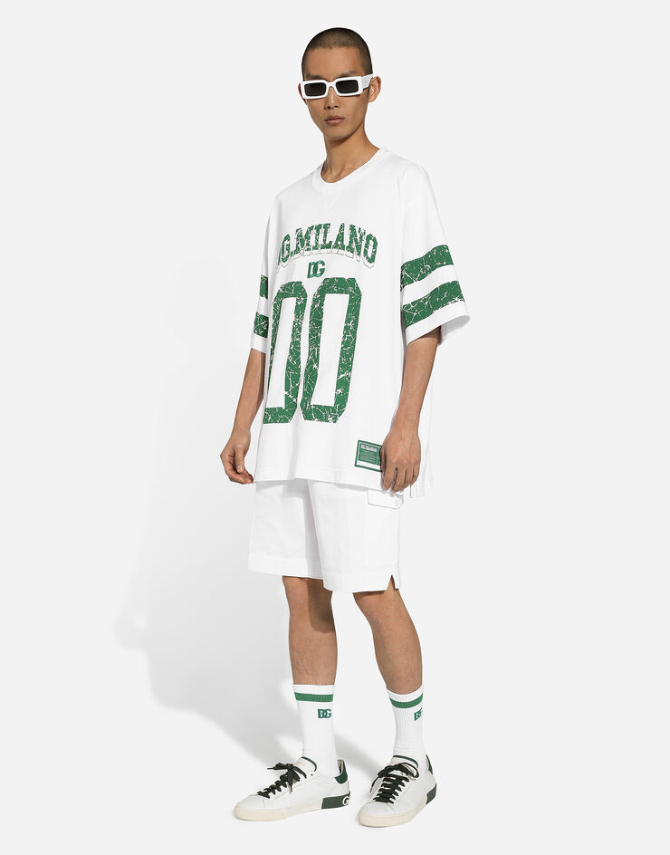 Dolce & Gabbana ロゴプリント コットン Tシャツ ホワイト G8RZ2ZG7NPB