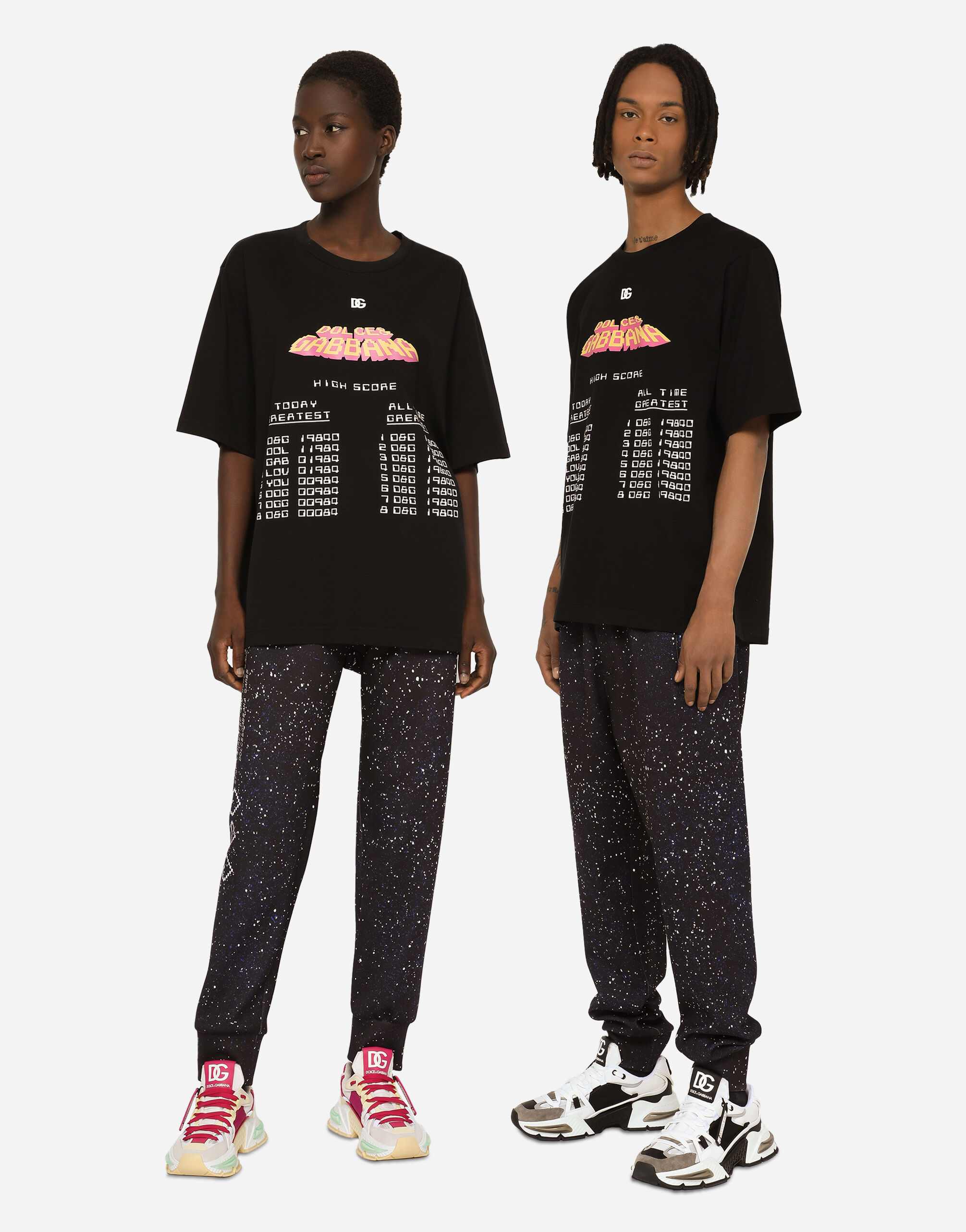 T-SHIRT M/CORTA GIRO in Multicolore da Uomo | Dolce&Gabbana®
