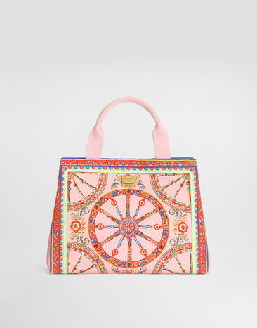 Dolce & Gabbana Dg tote shopping bag in carretto-print canvas Multicolor EB0116AX345