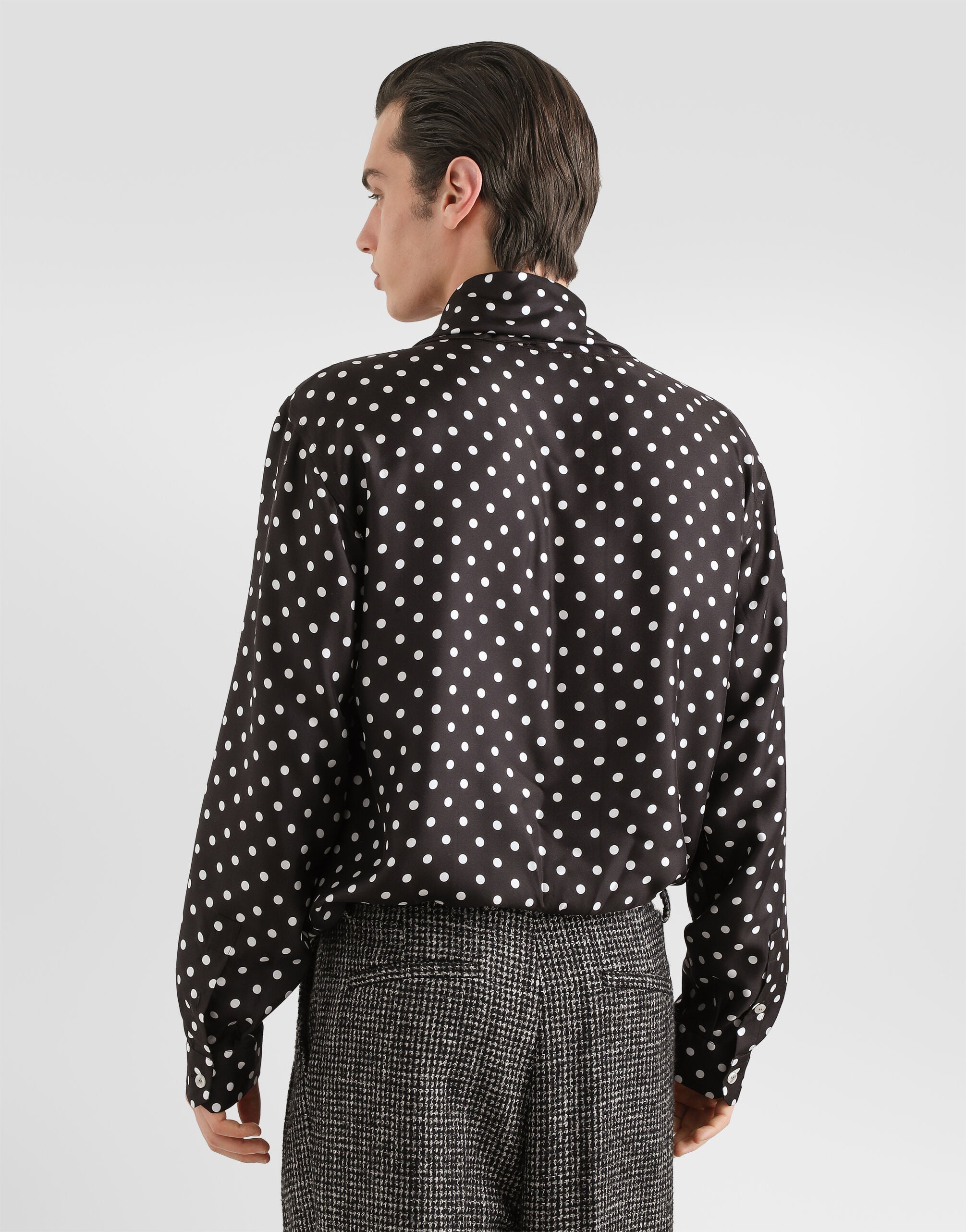 Polka dot-print silk twill Martini shirt - thumbnail 3