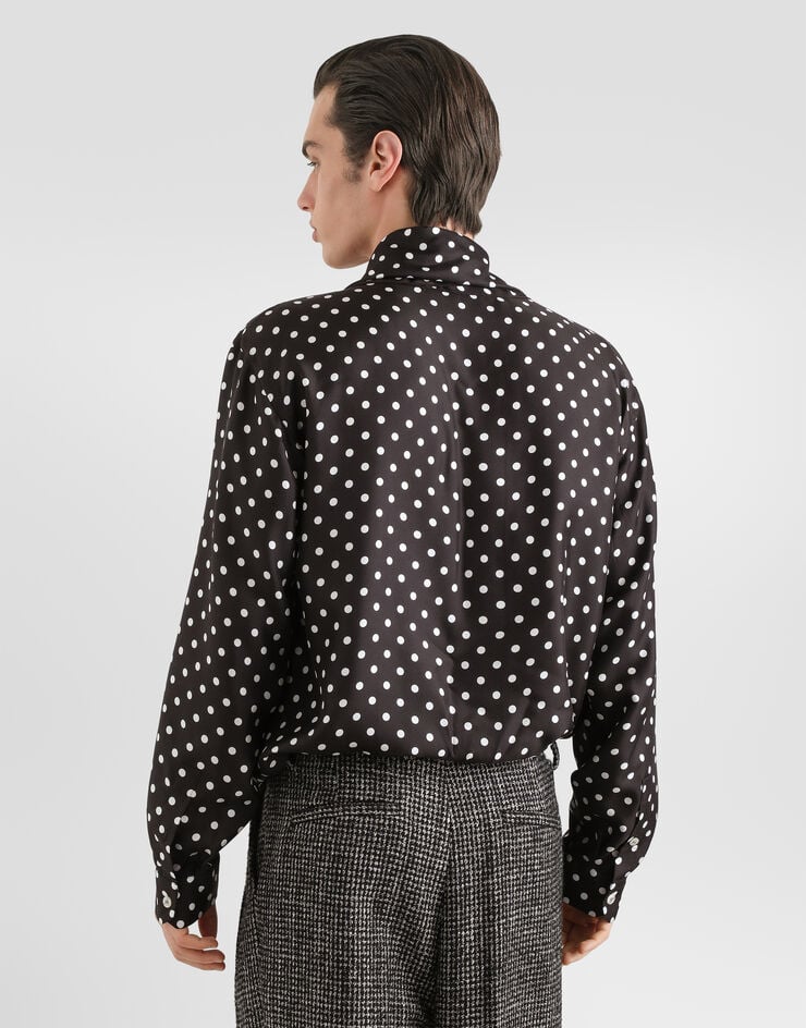 Dolce & Gabbana Polka dot-print silk twill Martini shirt Dolce & Gabbana Polka dot-print silk twill Martini shirt Multicolor G5MI1TIS14C