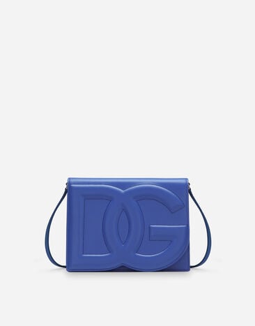 Dolce & Gabbana حقيبة كروس بودي من جلد عجل بشعار DG أصفر BB6003A1001