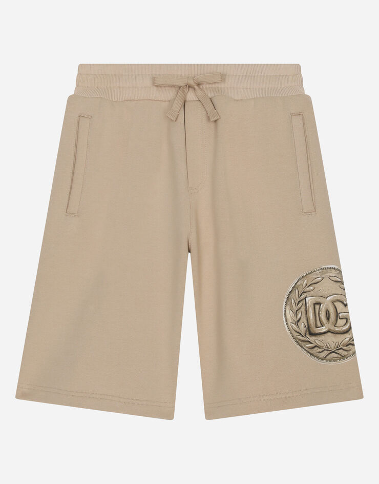 DolceGabbanaSpa Coin-print basket shorts Beige L4JQR4G7KXX