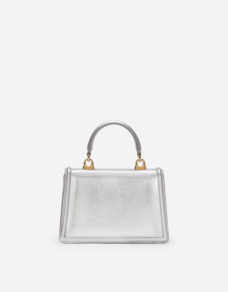 Dolce&Gabbana Small Devotion bag in mordore nappa leather Silver BB6711A1016