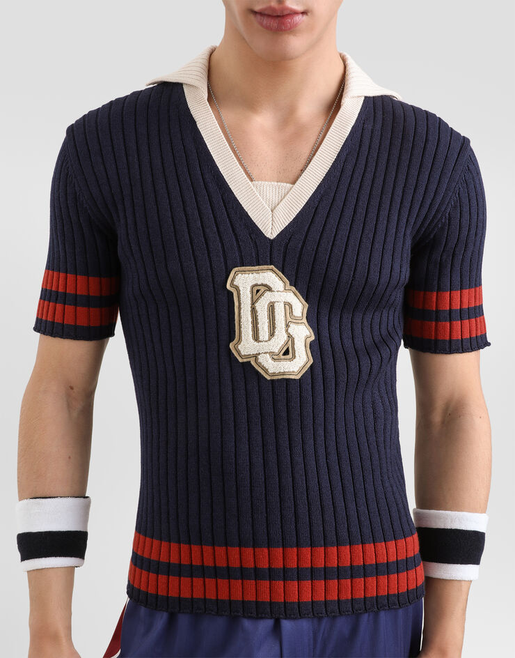 Dolce & Gabbana Ribbed wool pullover Multicolor GXY65ZJGMFP