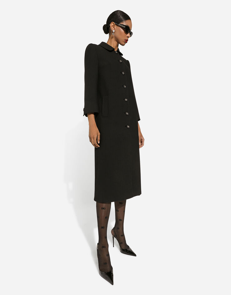 Dolce & Gabbana Woolen coat Black F0C3QTFUBFX