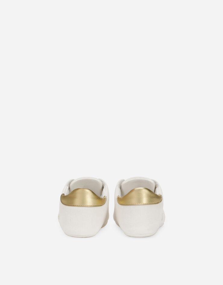 Dolce & Gabbana DG 徽标刺绣绒面革运动鞋 白 DK0135AQ967