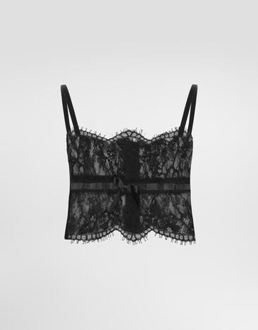 Dolce & Gabbana Top lingerie en dentelle Noir O7D98TONO88