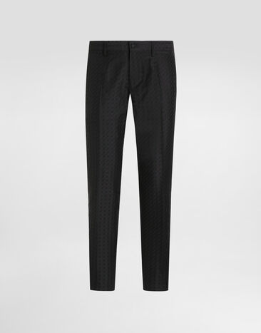 Dolce & Gabbana Micro pattern jacquard trousers Black GY7BMTHJMQY