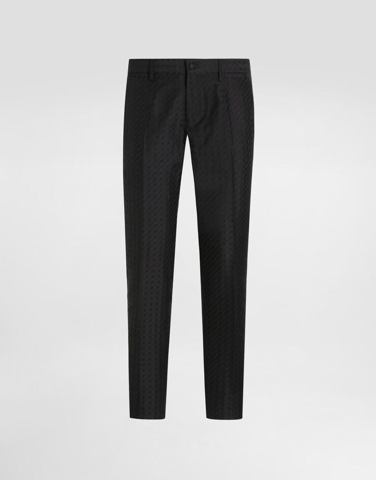 Dolce & Gabbana Micro pattern jacquard trousers Black GY7BMTHJMQY