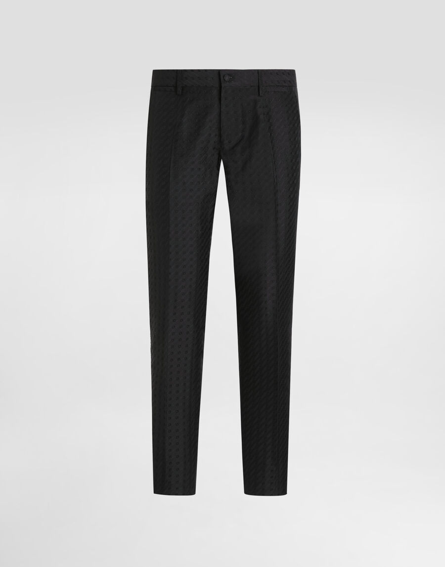Micro pattern jacquard trousers