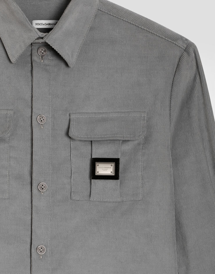 Dolce & Gabbana Corduroy shirt Grey L44S86FUWFI