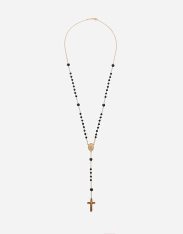 Dolce & Gabbana  Sicily Rosary Necklace 18-carat yellow gold and black jades Gold/Black WNHS1GWNF2N