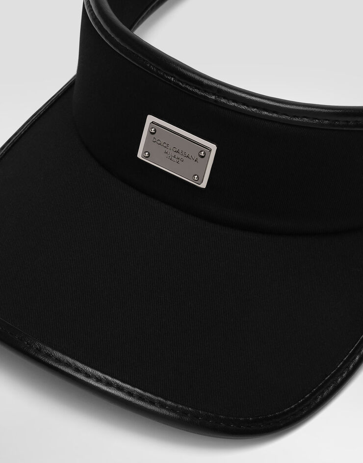 Dolce & Gabbana Gabardine peak with logo Black GH910AFUFL3