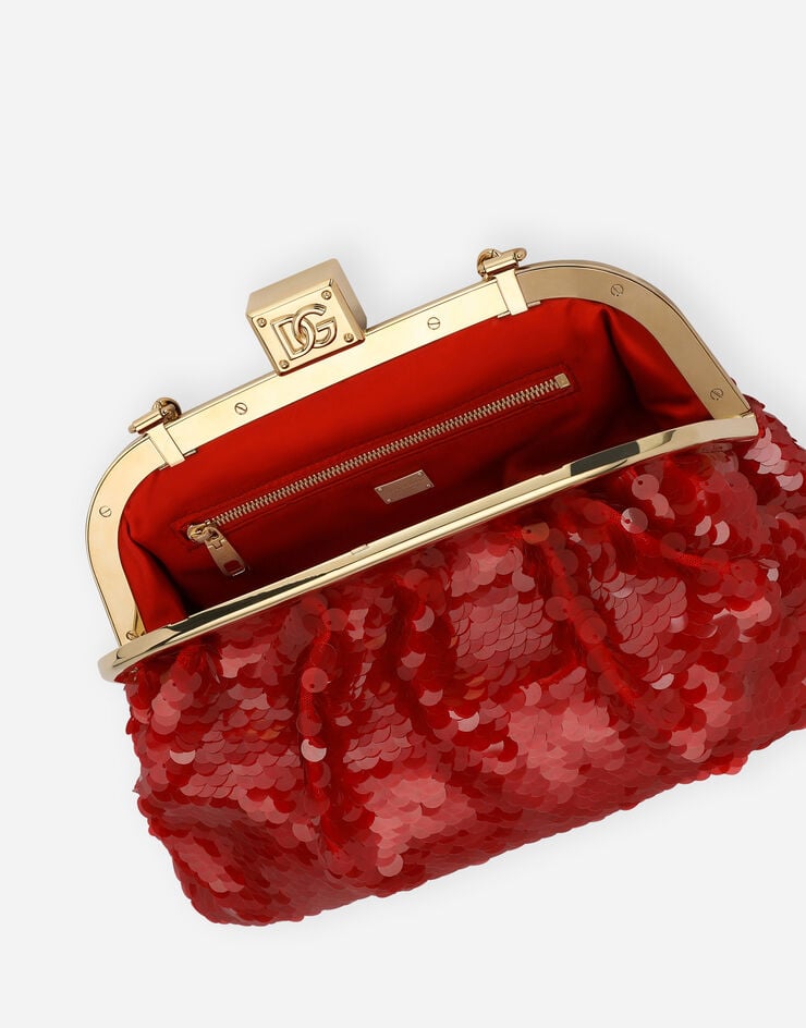 Dolce & Gabbana Pochette Maria à paillettes Rouge BB7368AH448
