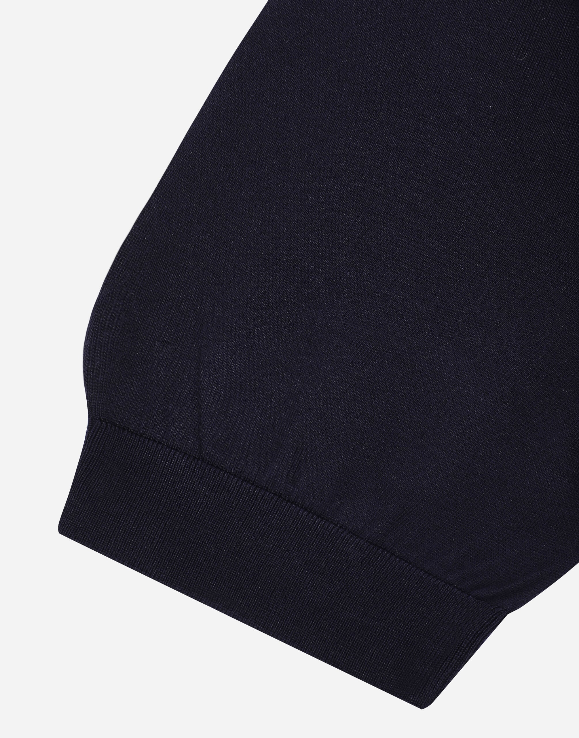 Silk round-neck sweater with DG embroidery in Blue for Men