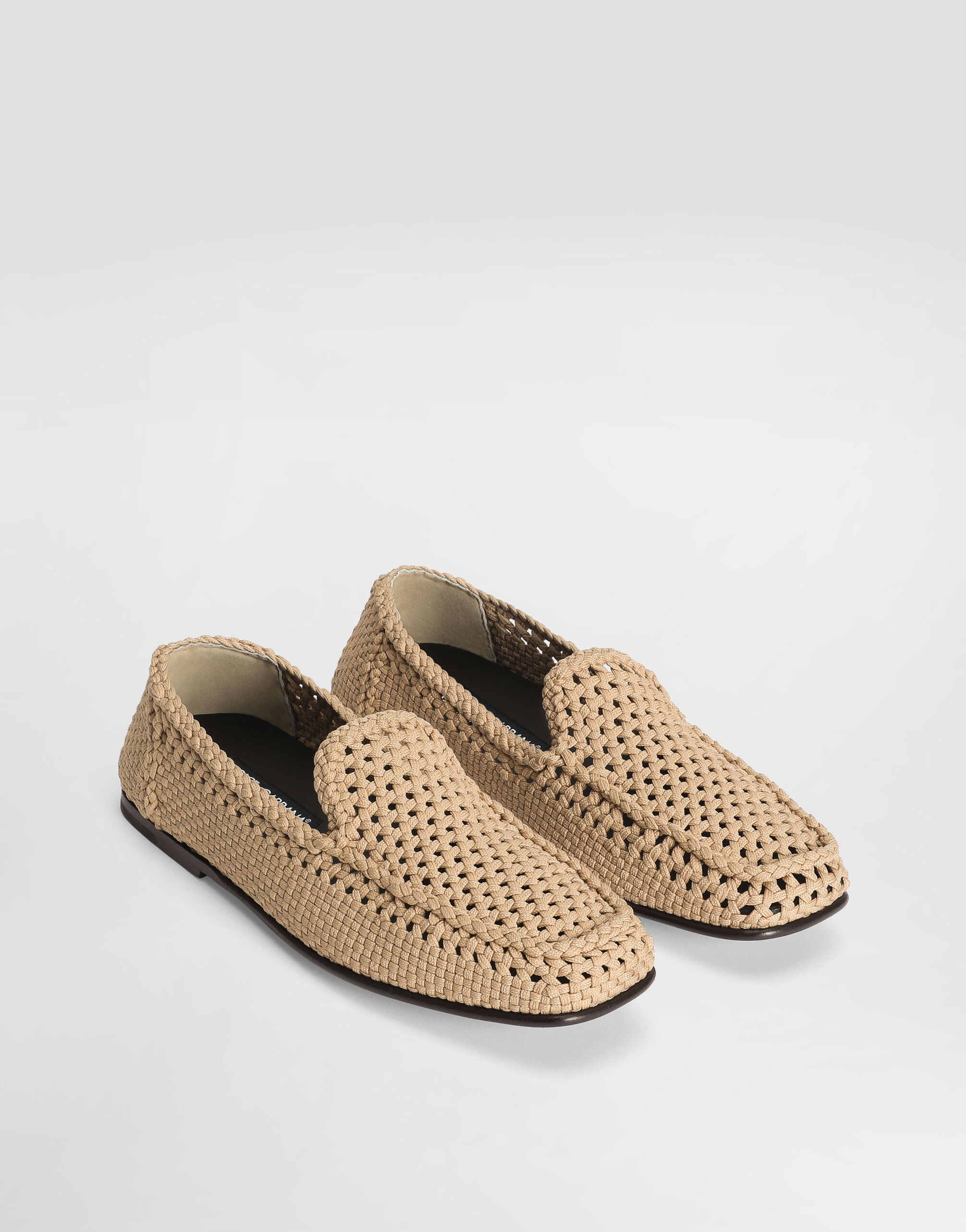 Crochet slippers in Brown for Men | Dolce&Gabbana® US