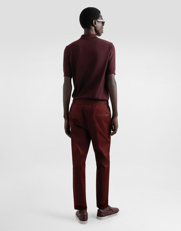 Dolce & Gabbana Jogginghose aus Baumwolle mit Plakette Mehrfarbig GYACETFUFNV