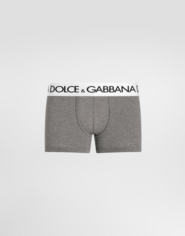 Dolce & Gabbana 양방향 스트레치 코튼 저지 레귤러핏 복서 브리프 그레이 M4B97JONN97