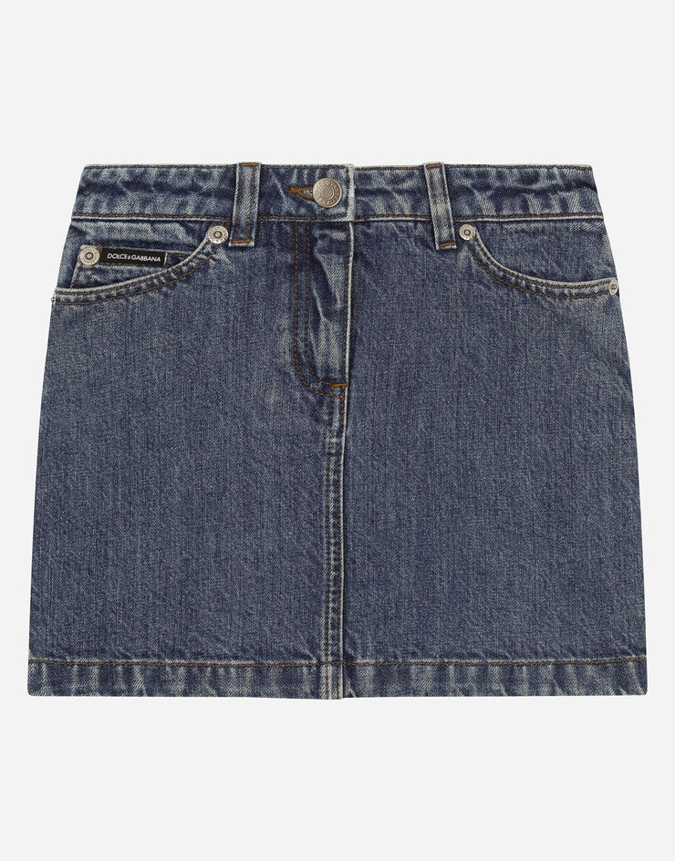Dolce & Gabbana تنورة قصيرة دنيم بــ 5 جيوب أزرق L55I03LDC25