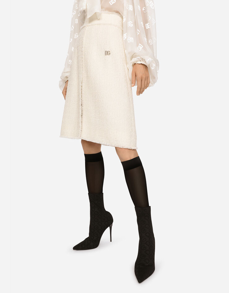 midi with in slit US White Dolce&Gabbana® | tweed skirt for Raschel central