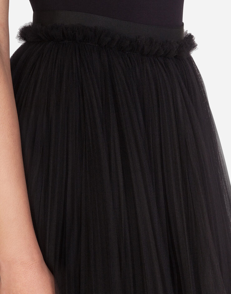 Dolce & Gabbana Tulle longuette skirt NEGRO F4BSRTFLRAL