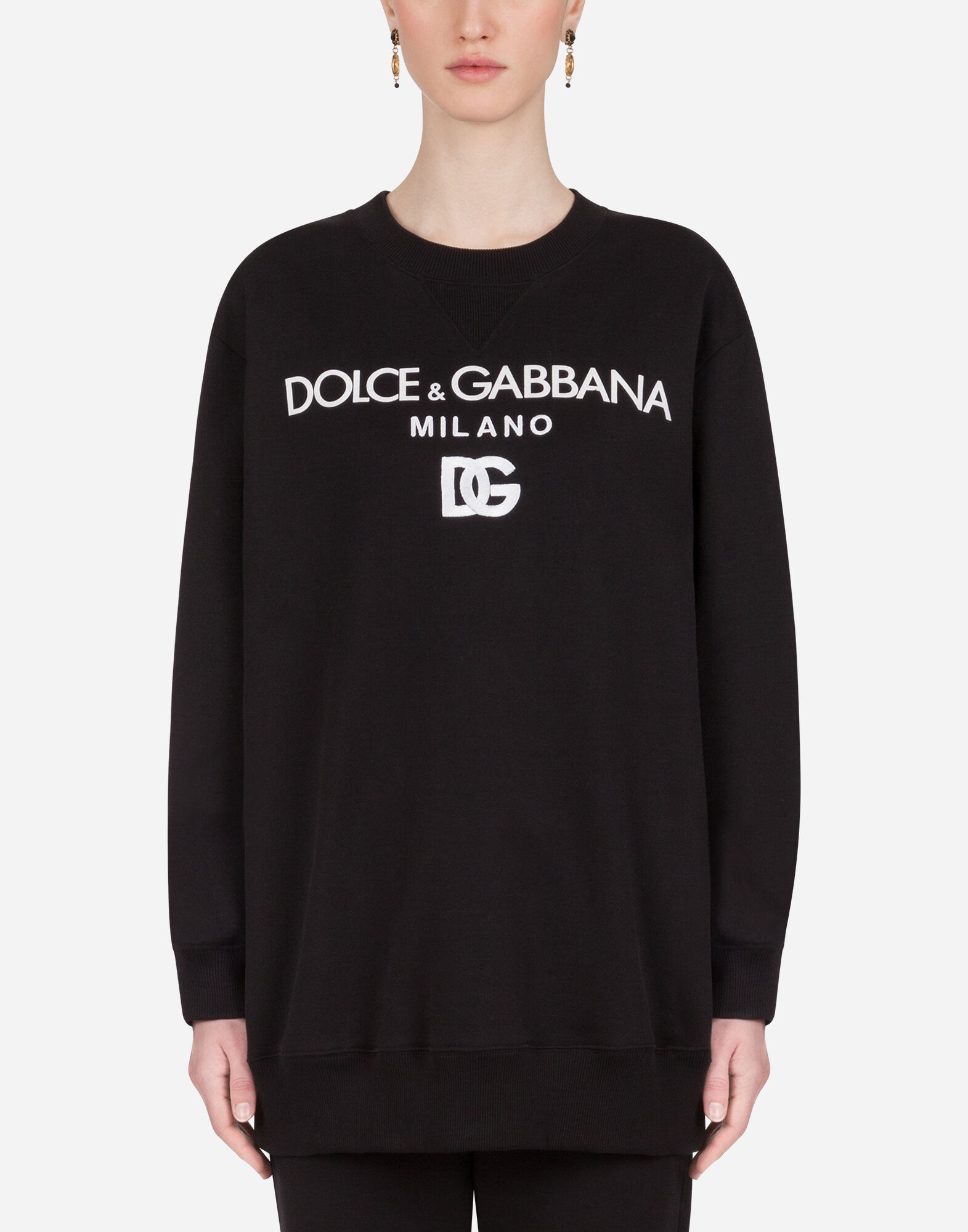Dolce & Gabbana スウェットシャツ ジャージー エンブロイダリー スウェットシャツ ジャージー エンブロイダリー＆スタッズ