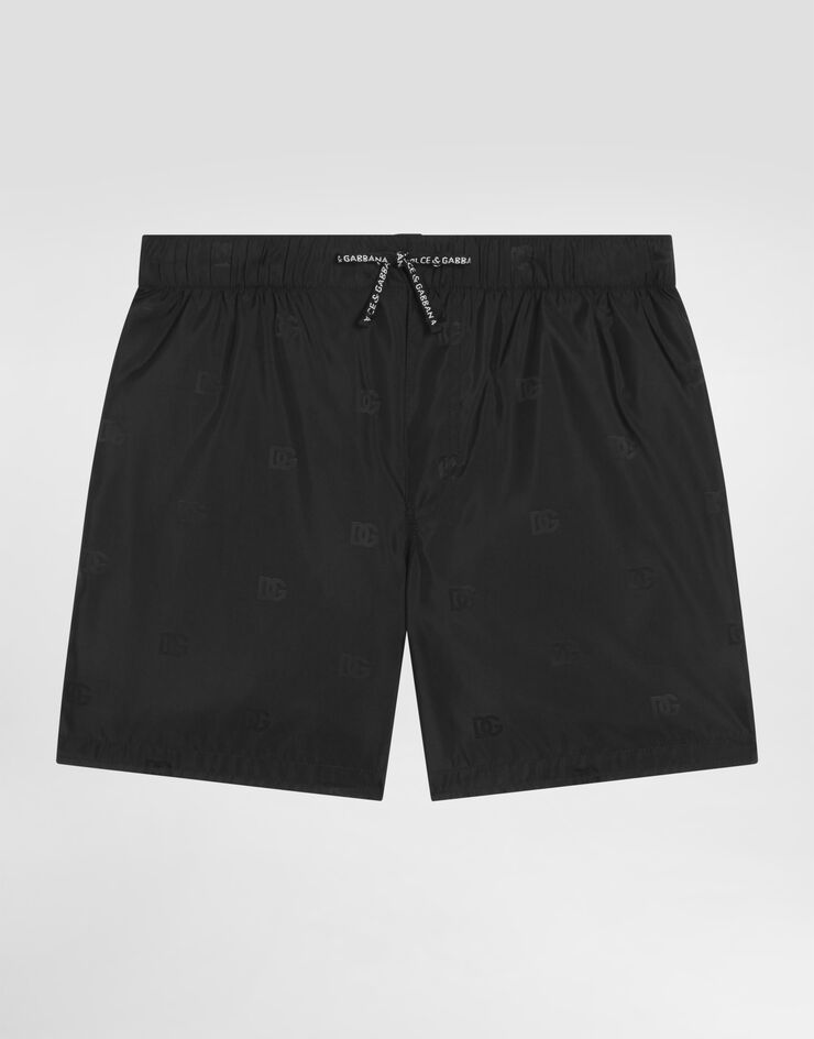 Dolce & Gabbana Medium nylon jacquard swim shorts Black L4J818ON0CR