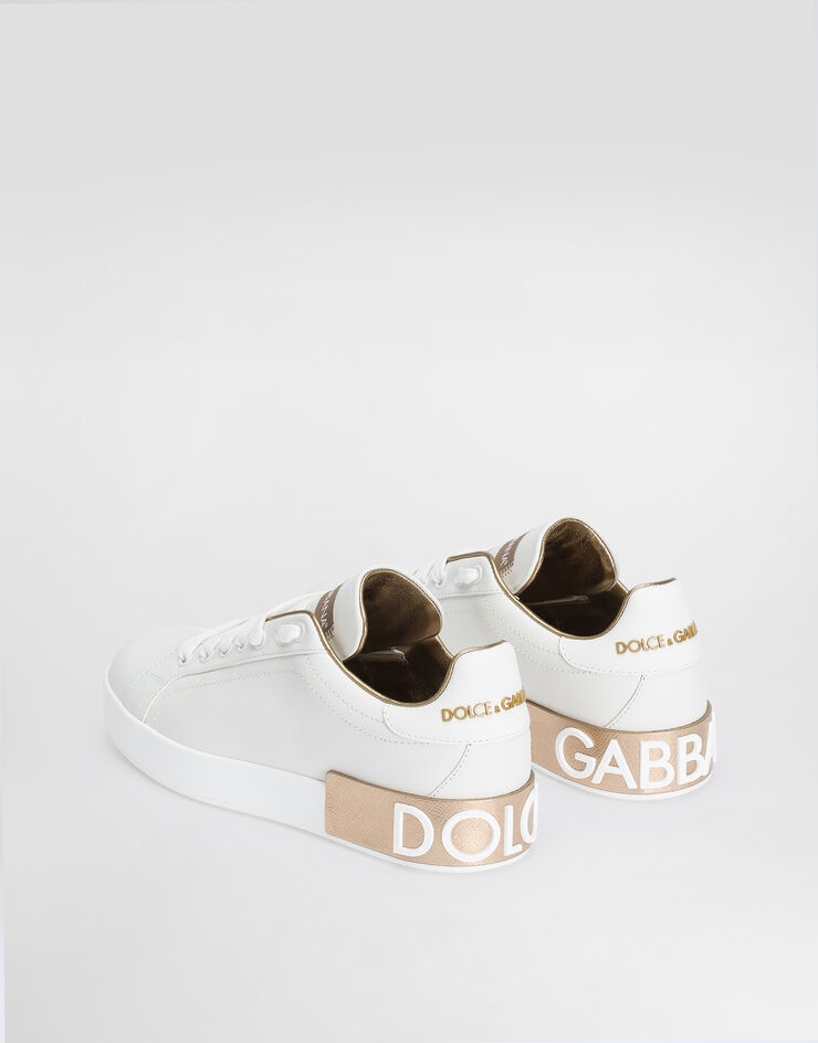 Dolce & Gabbana Sneaker Portofino in pelle di vitello Oro CK1544AX615