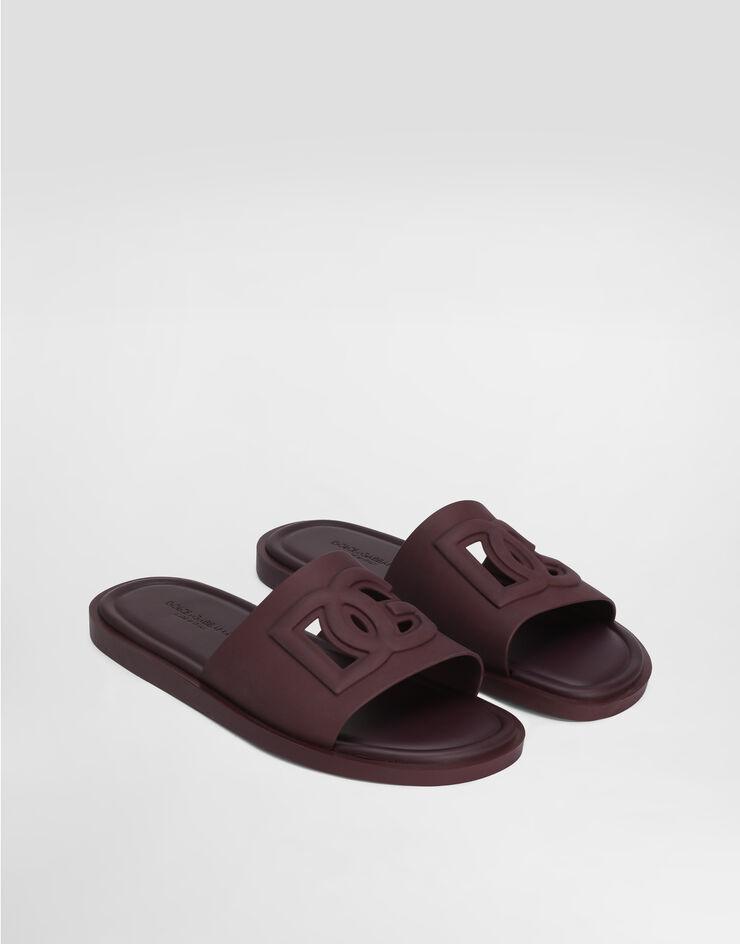 Dolce & Gabbana Rubber beachwear slides Bordeaux CS2215AN994
