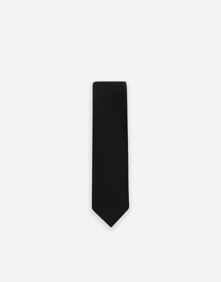 Dolce & Gabbana Silk Gold-fit tie Black GT142EG3UBG