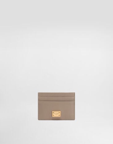 Dolce & Gabbana Plongé calfskin card holder Beige BI0330A9S25