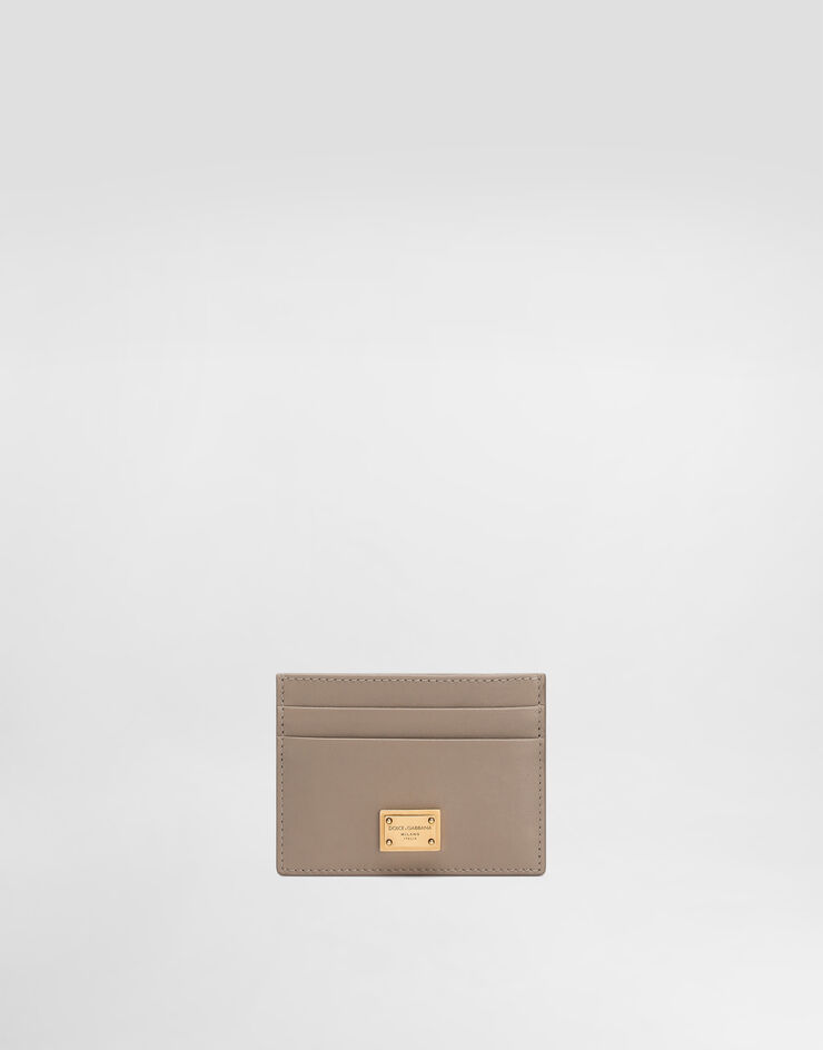Dolce & Gabbana Plongé calfskin card holder Beige BI0330A9S25