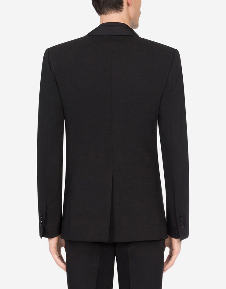 Dolce & Gabbana Sicilia-fit tuxedo suit in stretch wool Black GK5IMTFUBBQ