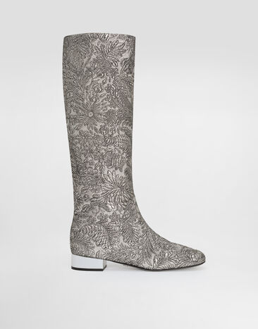 Dolce & Gabbana Brocade boots Silver CU1235AV760