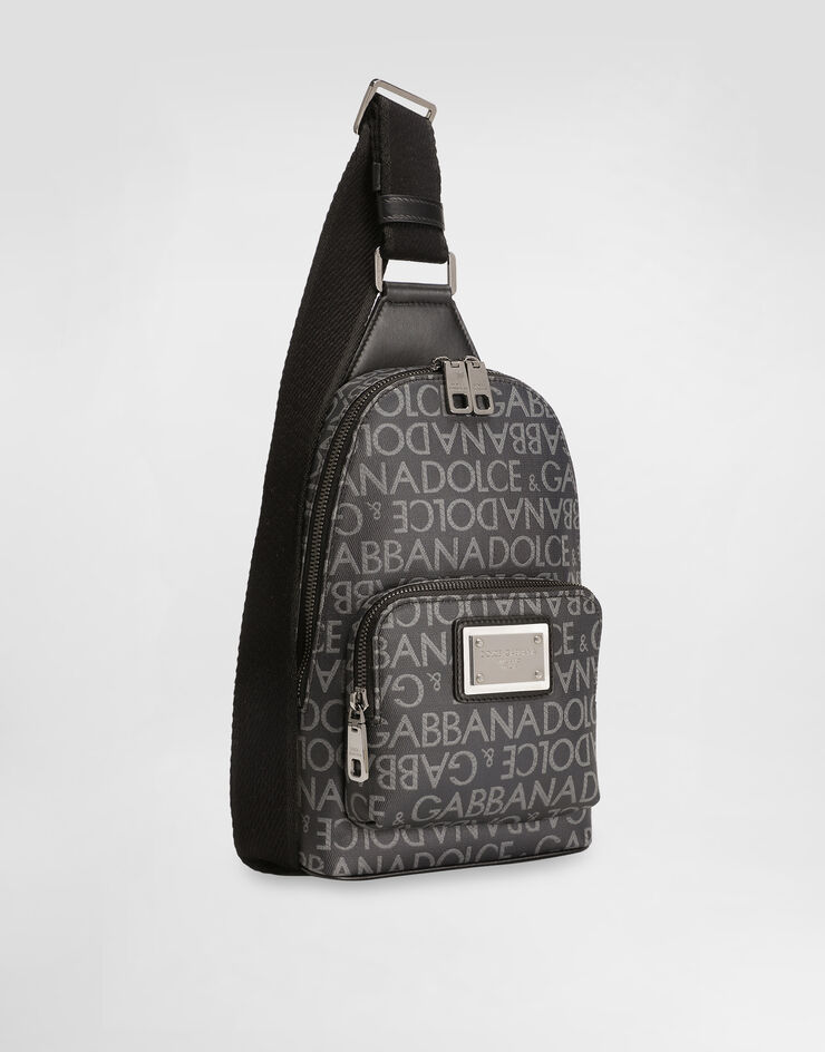 Dolce & Gabbana 코팅 자카드 크로스보디 백팩 프린트 BM2295AJ705