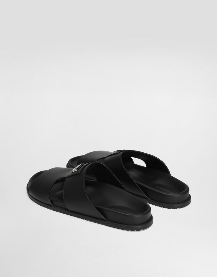 Dolce & Gabbana Sandalo in pelle di vitello Nero A80506A9Q67