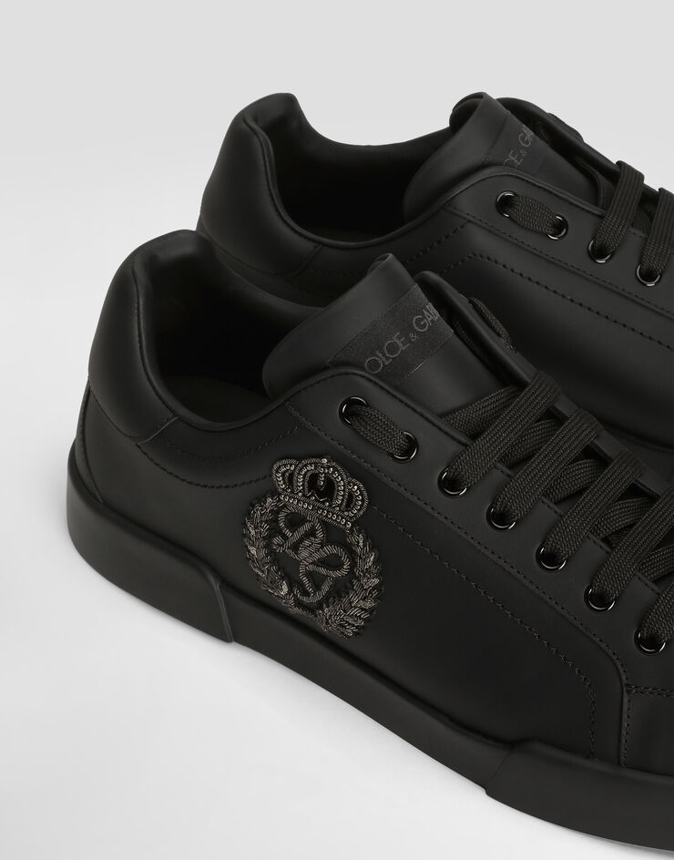 Dolce & Gabbana Portofino light strobel calfskin sneakers Black CS2330A0141