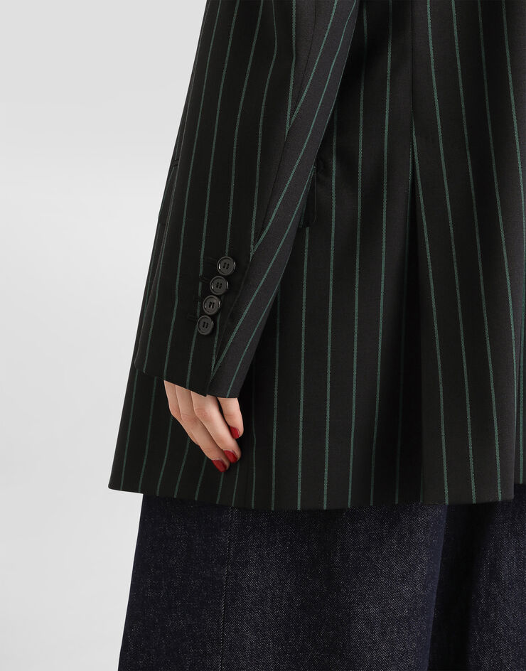 Dolce & Gabbana Double-breasted jacket in pinstripe wool Dolce & Gabbana Double-breasted jacket in pinstripe wool Multicolor F29QWTFRBDU