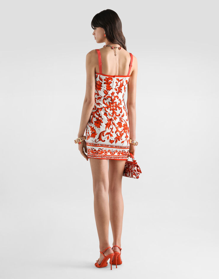 Dolce & Gabbana Majolica-print charmeuse dress Dolce & Gabbana Majolica-print charmeuse dress Multicolor F6TVVTGDDRJ