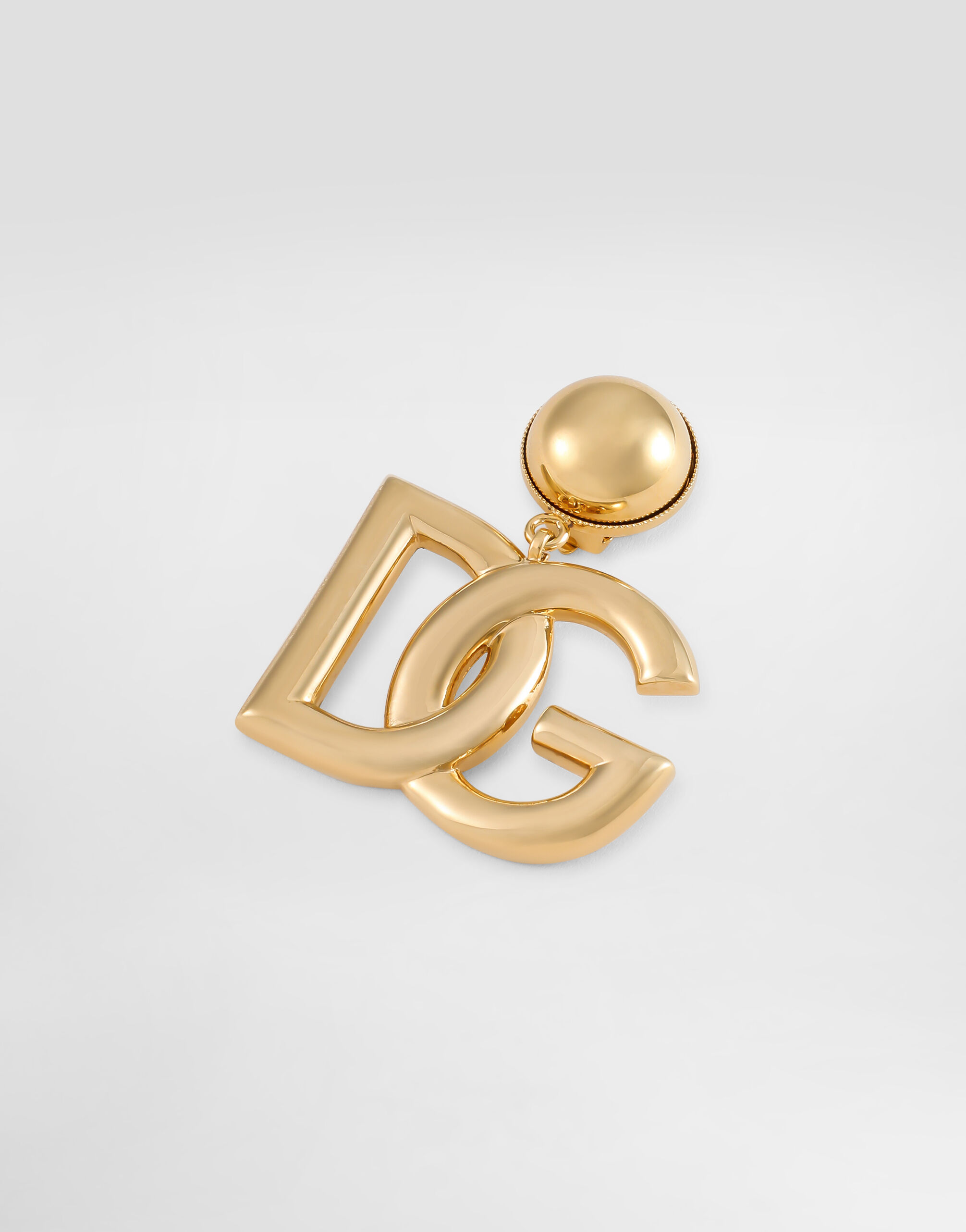 Clip-on earrings with DG logo in Gold for Women | Dolce&Gabbana® US